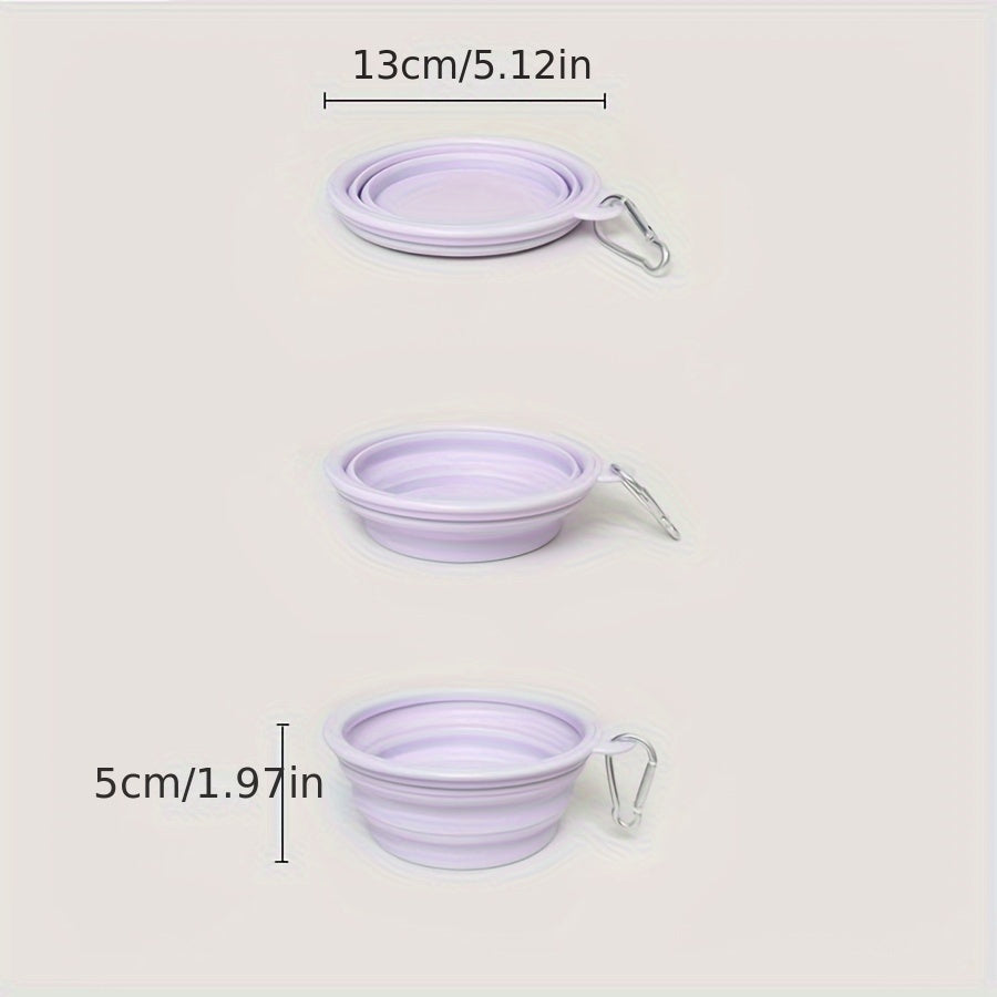 Macaron Collapsible Silicone Travel Bowl for Rabbits – 11.83oz, Foldable & Lightweight