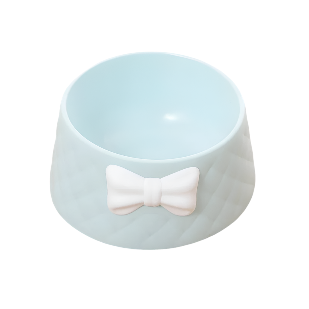 Gamelle décorative pour animaux de compagnie – Gamelle anti-déversement avec motif diamant et nœud
