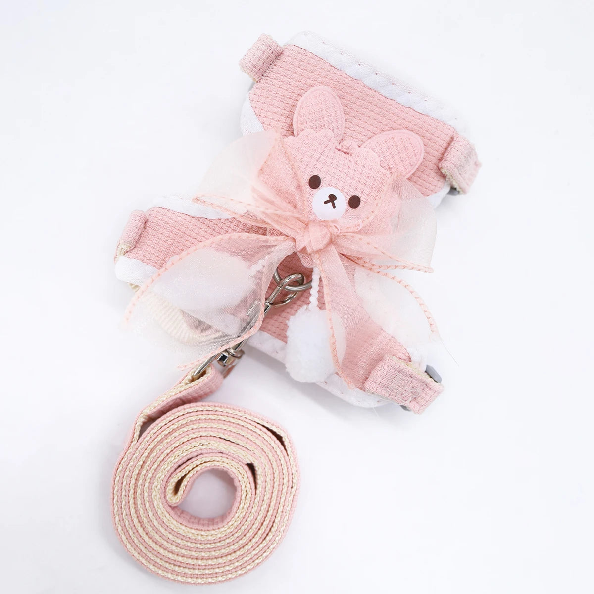 Adjustable Rabbit Harness with Leash – Princess Style Anti-Escape Strap