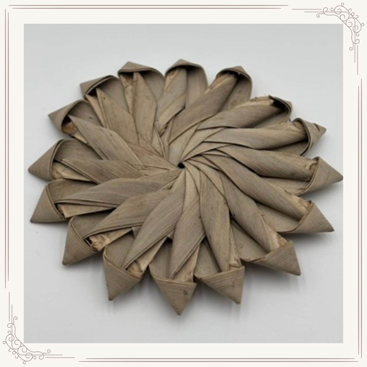 Fleur de palmier tressée – Jouet à mâcher naturel pour lapins et petits animaux de compagnie