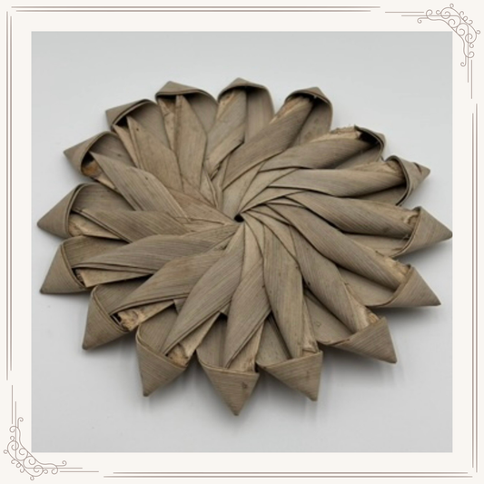 Fleur de palmier tressée – Jouet à mâcher naturel pour lapins et petits animaux de compagnie