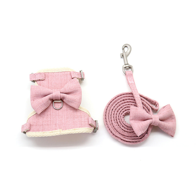 Ensemble harnais et laisse en maille pour lapin, mignon et élégant