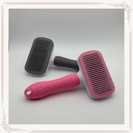 Brosse de toilettage autonettoyante pour lapins – Élimination douce du poil mort