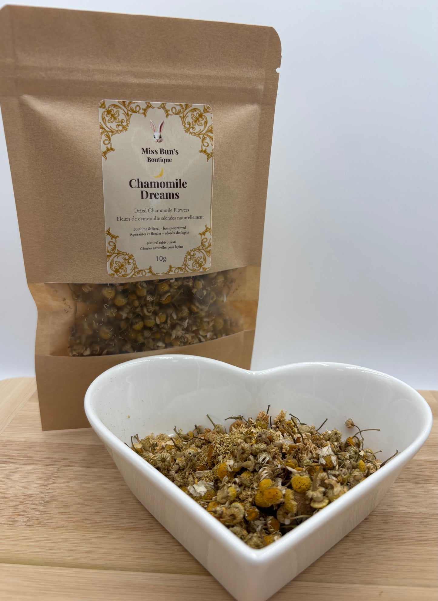 Rêves de camomille – Fleurs de camomille séchées naturelles pour lapins (10 g)