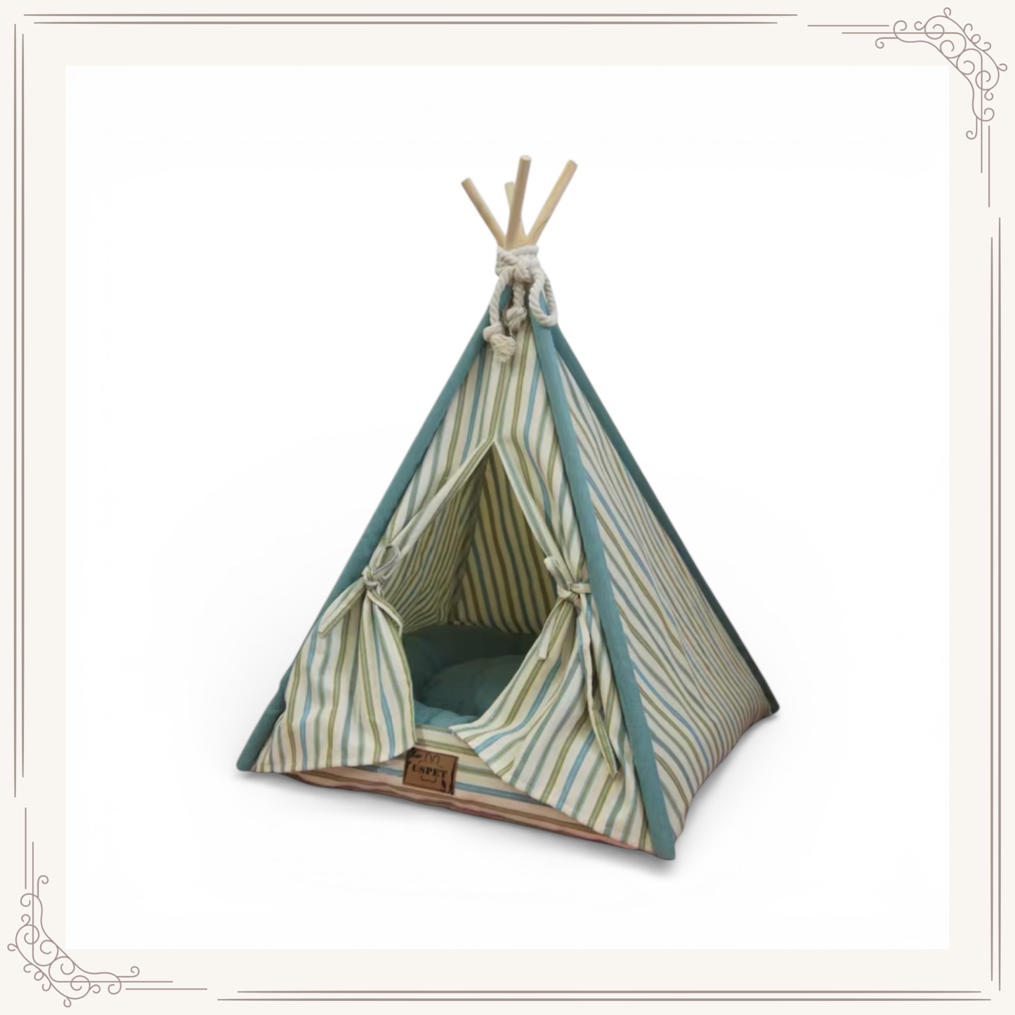 Tente cachette en toile avec coussin – Abri intérieur pour lapins