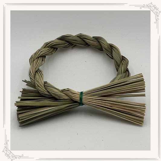 Anneau à mâcher en herbe naturelle pour lapins – 10 cm