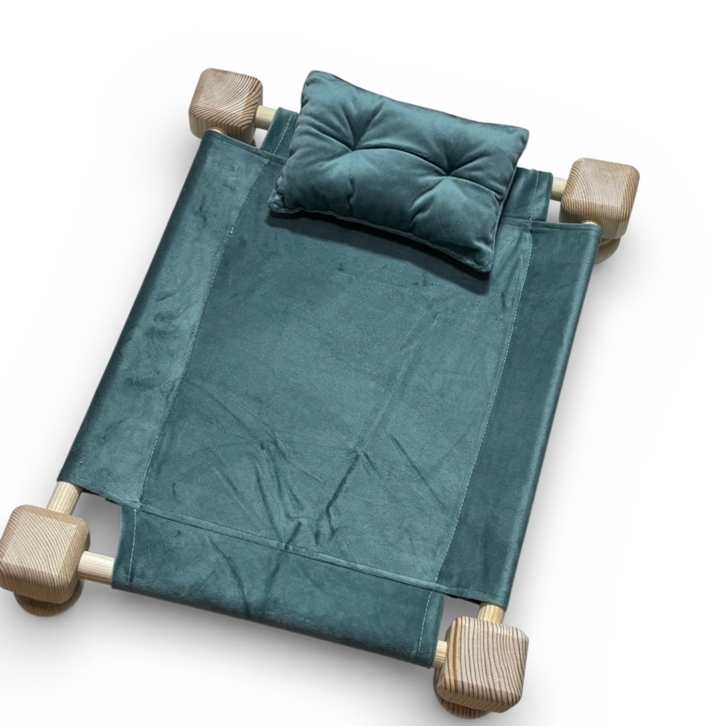 Small Elevated Velvet Pet Bed
