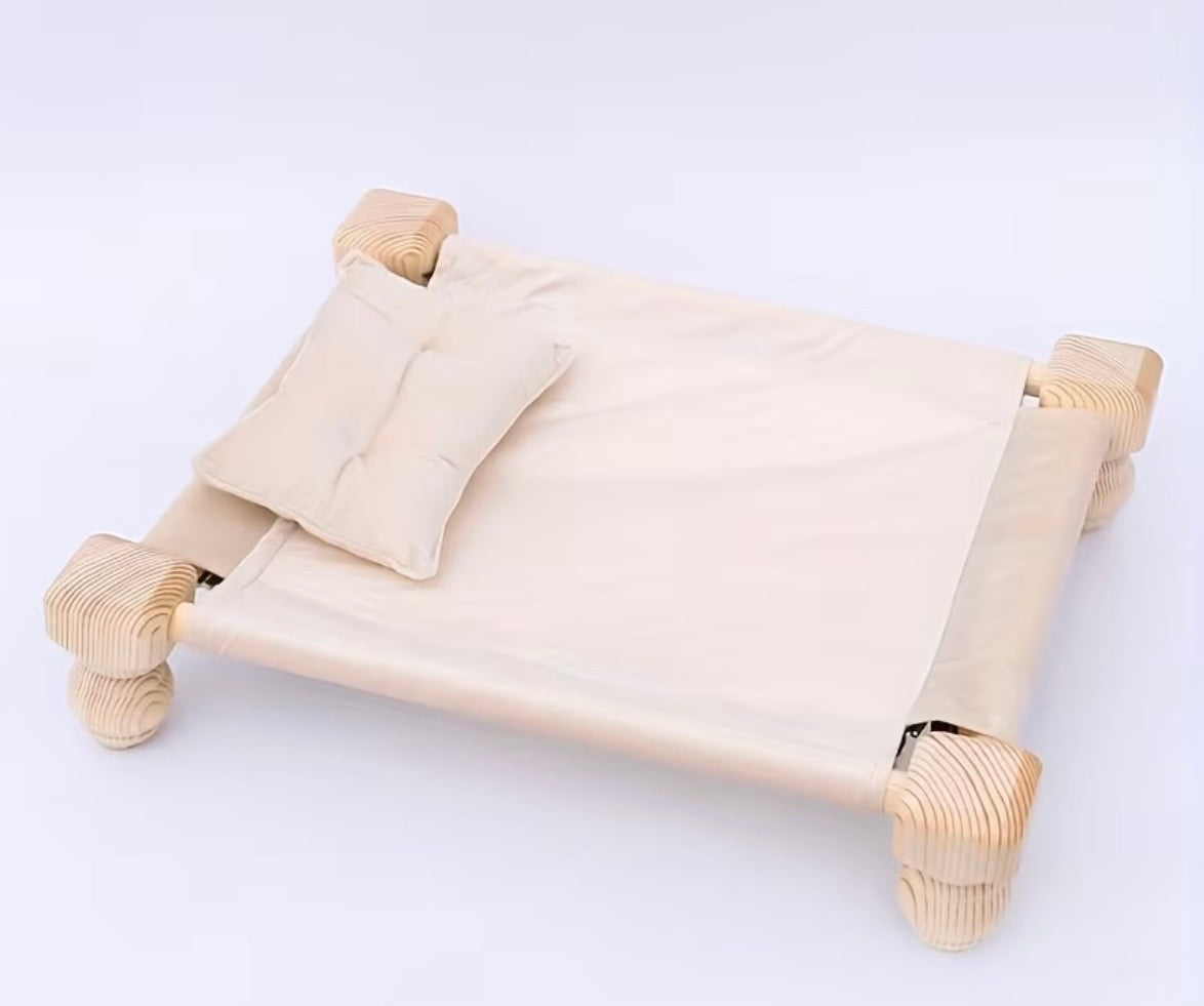 Small Elevated Velvet Pet Bed