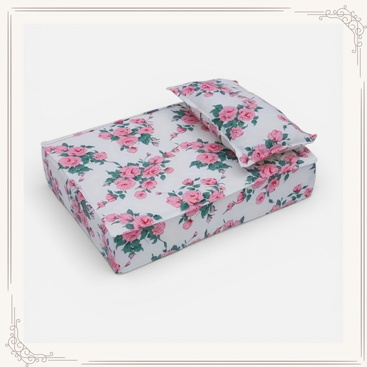 Ensemble Coussin & Matelas Floral pour Lapin
