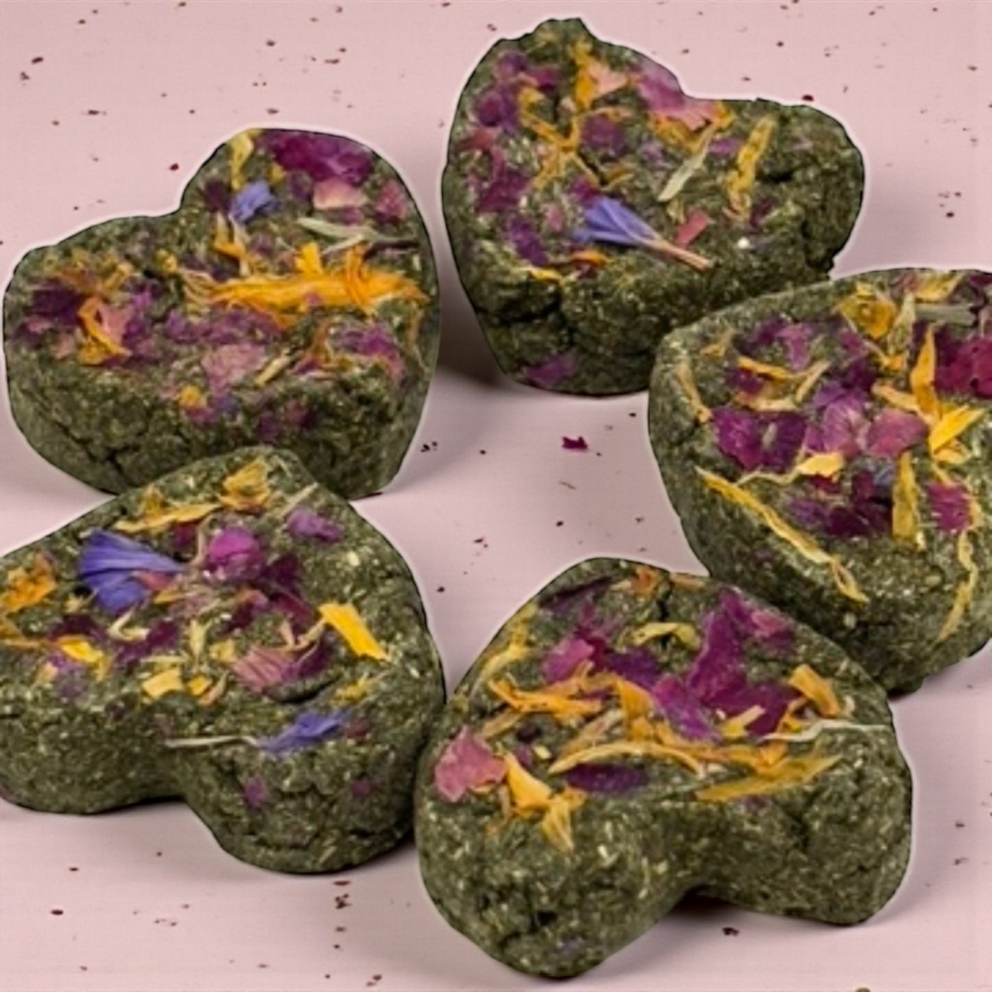 Cœurs de pétales de papaye