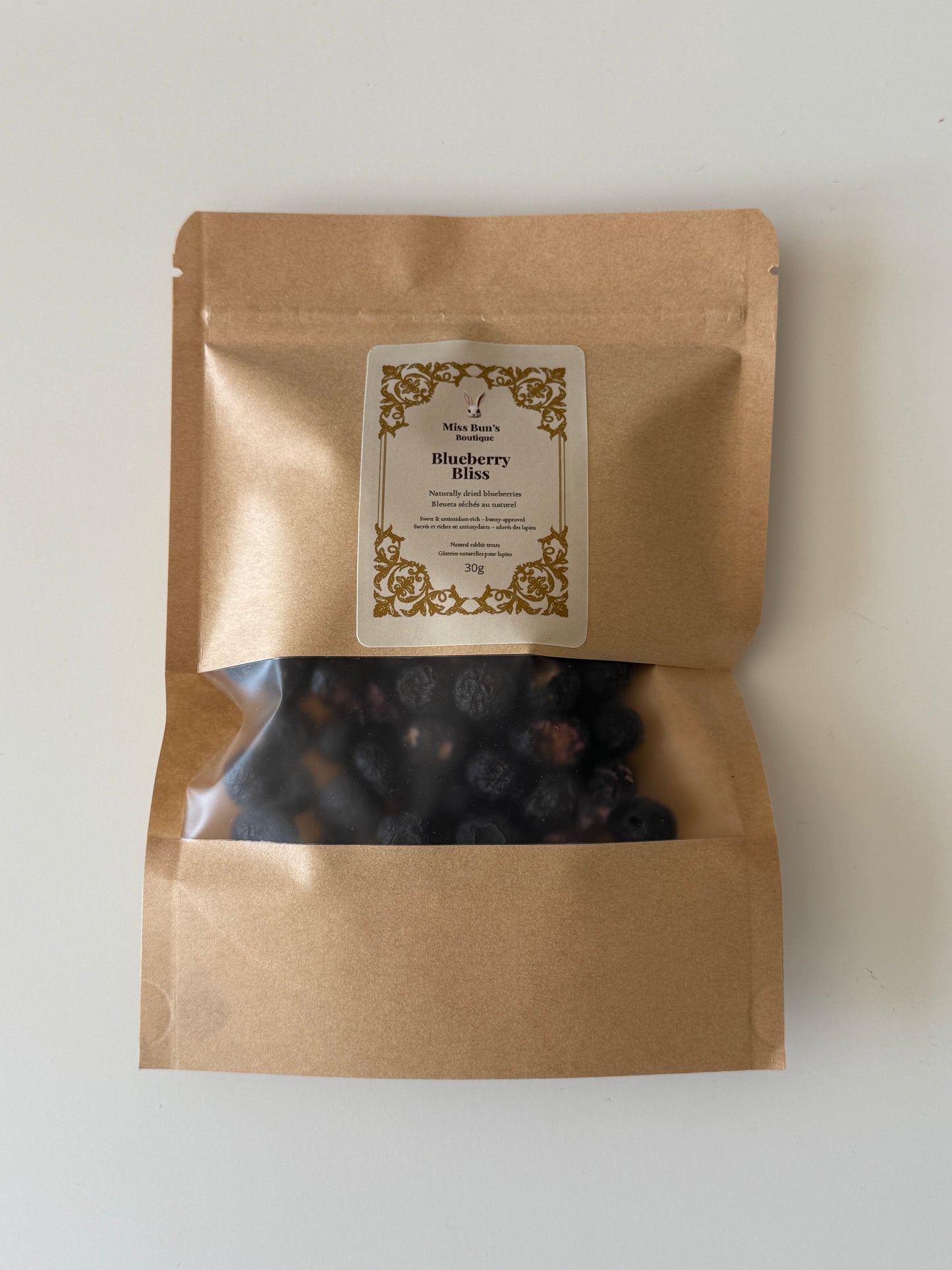 Blueberry Bliss – Natural Dried Blueberries for Rabbits (30g)