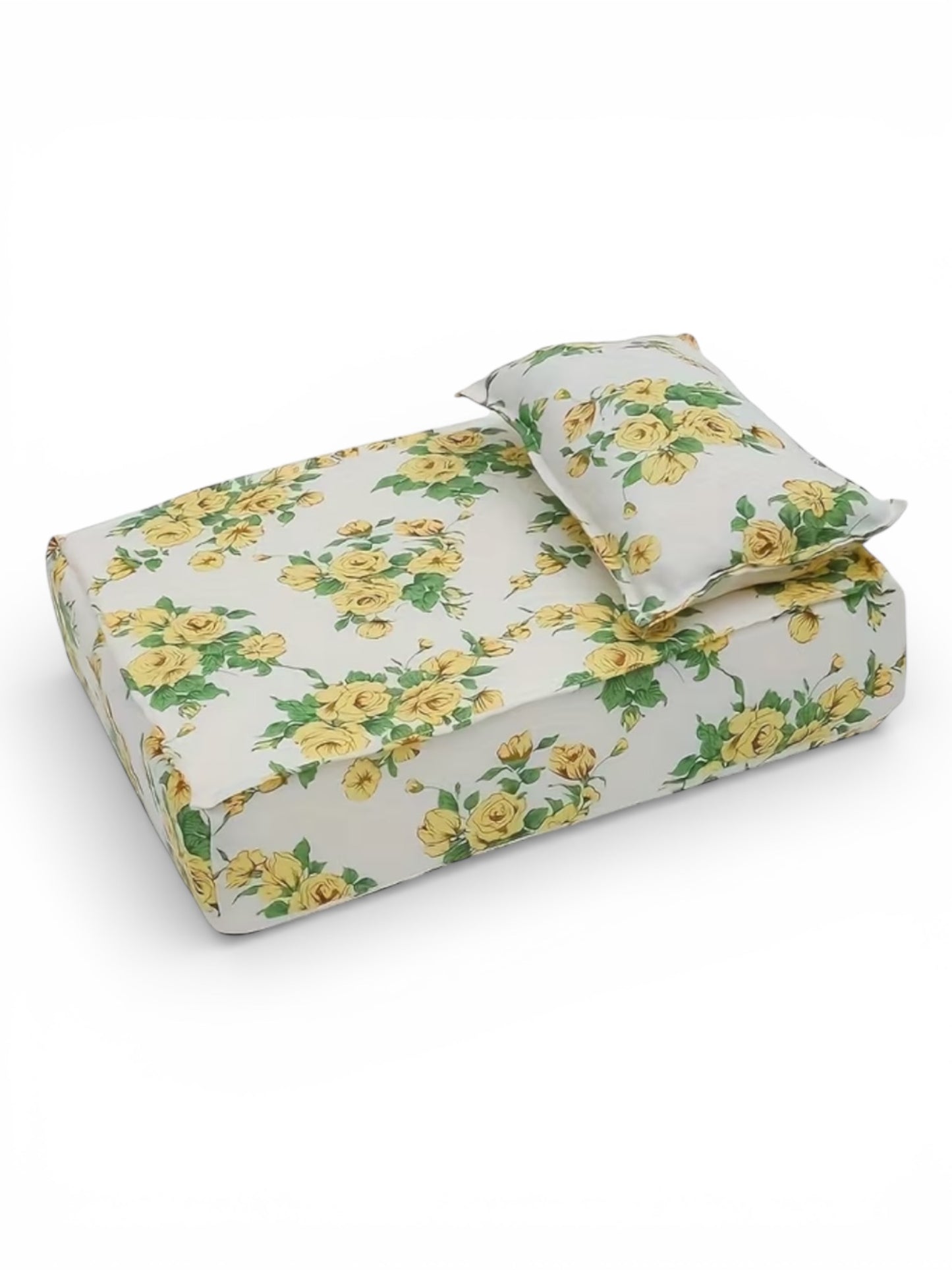 Ensemble Coussin & Matelas Floral pour Lapin