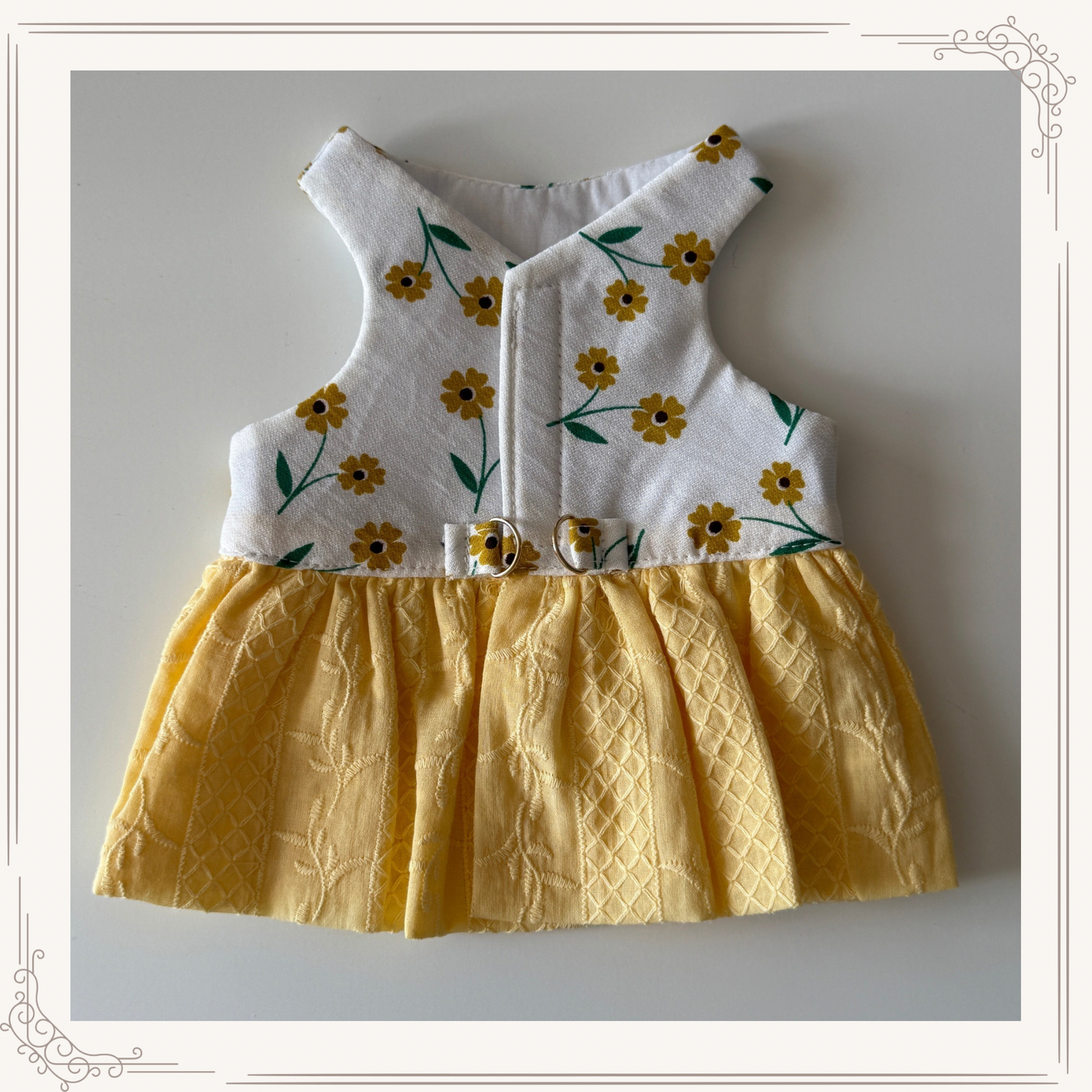 Robe sans manches à fleurs avec motif lapin - Tenue d'été en coton doux