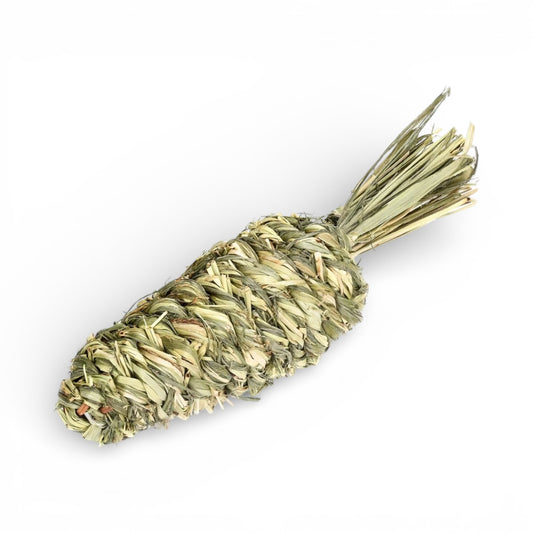 Jouet à mâcher carotte en herbe naturelle pour lapins