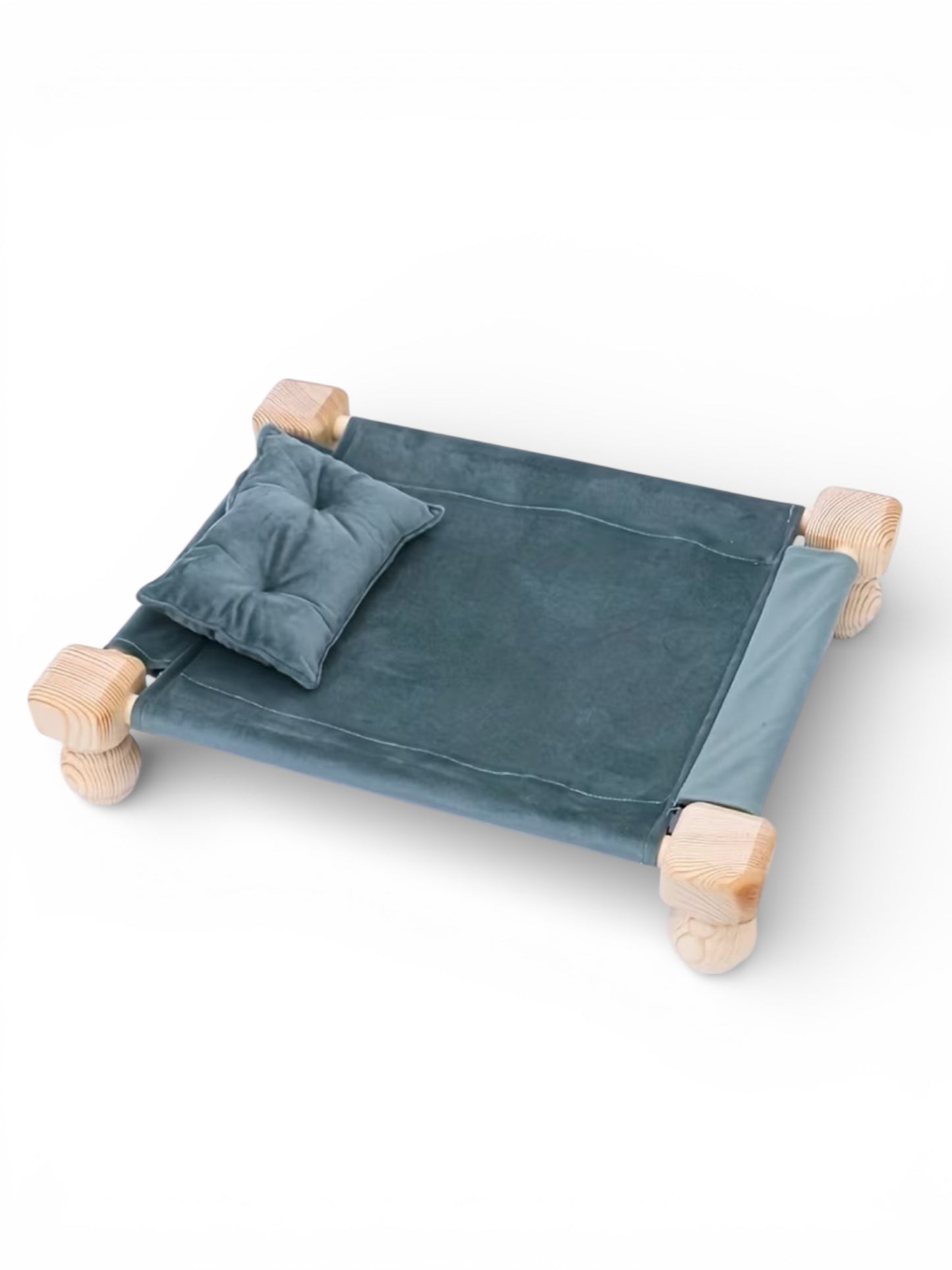 Small Elevated Velvet Pet Bed