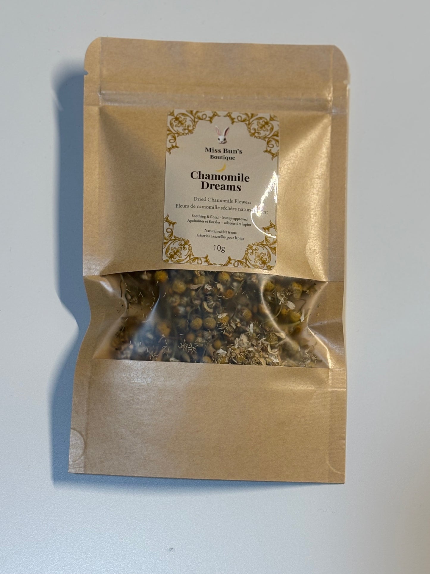 Chamomile Dreams – Natural Dried Chamomile Flowers for Rabbits (10g)