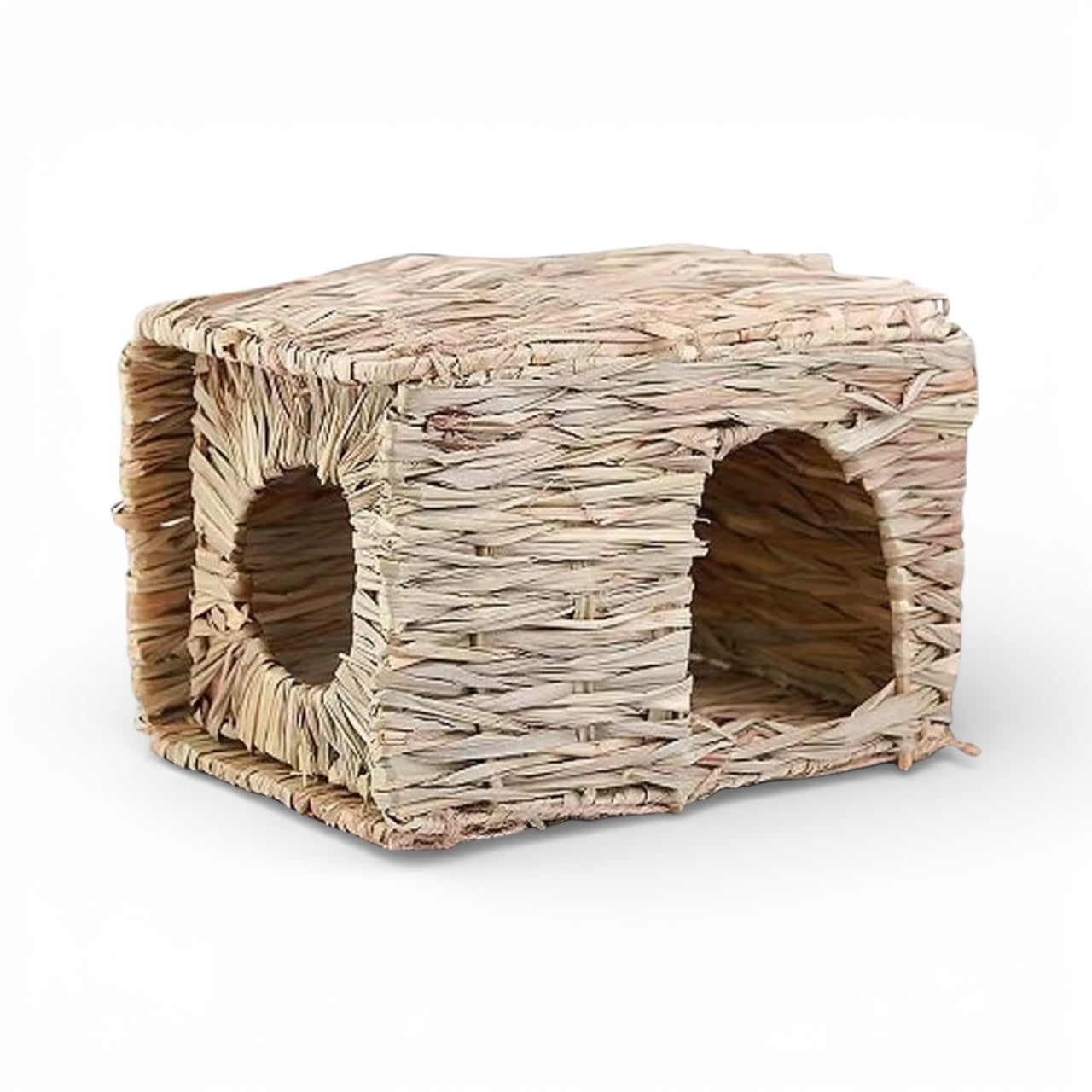 Maison en paille tressée naturelle pour petits animaux