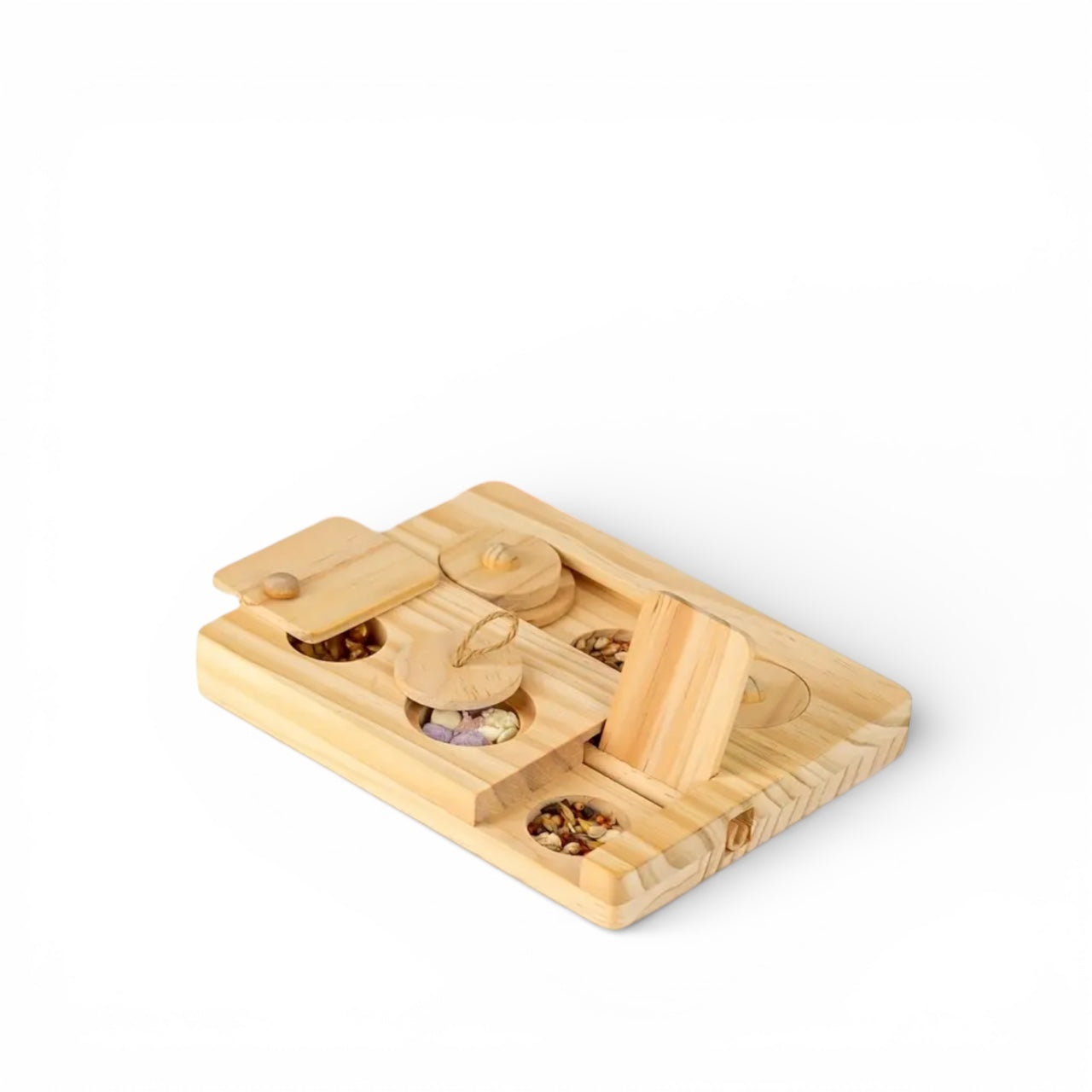 Interactive Wooden Treat Puzzle for Rabbits