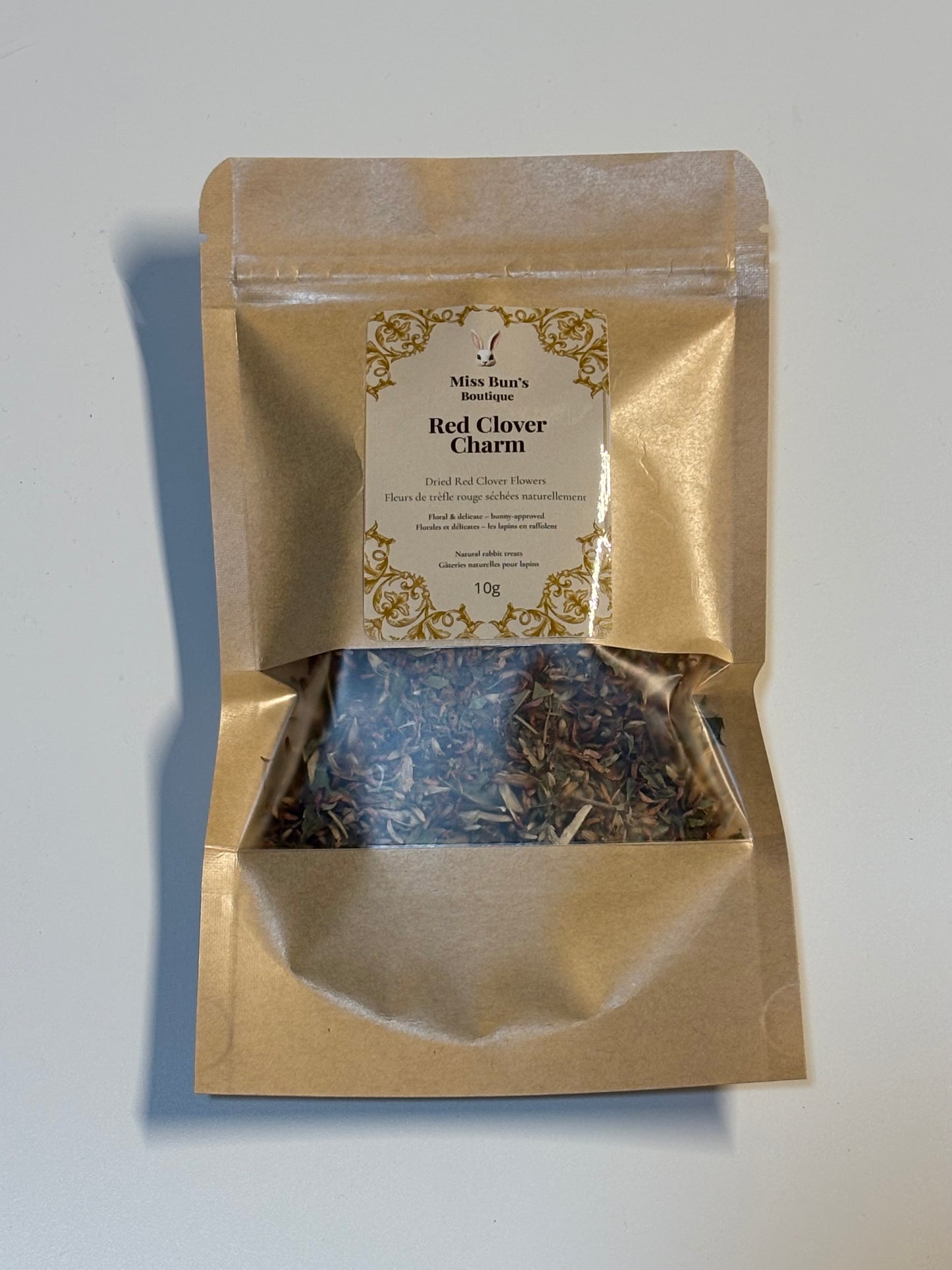 Red Clover Charm – Natural Dried Red Clover Flowers for Rabbits (10g)