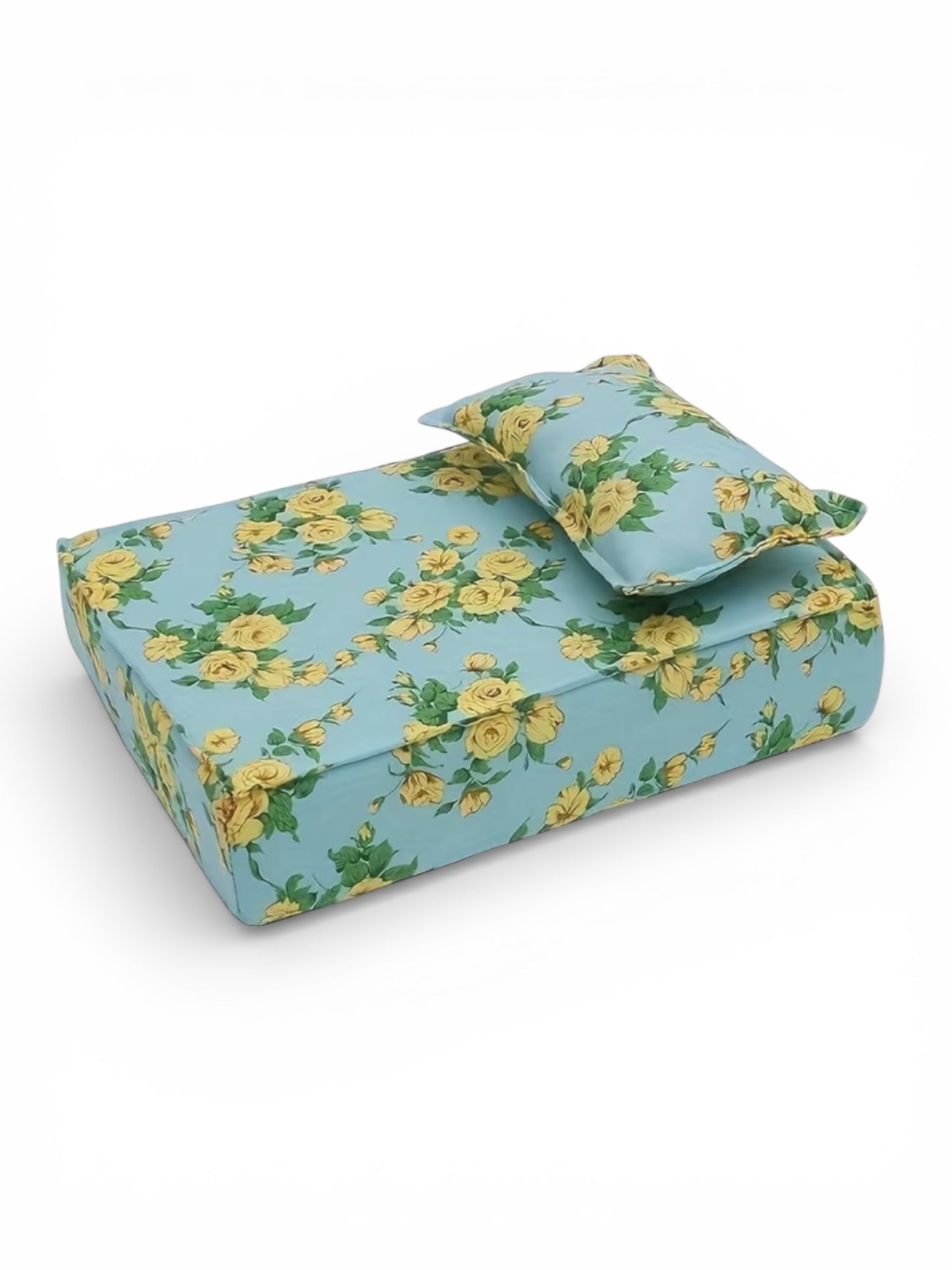 Ensemble Coussin & Matelas Floral pour Lapin