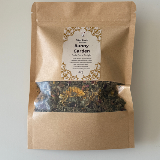 Bunny Garden – Mélange floral à explorer pour les lapins (30 g)