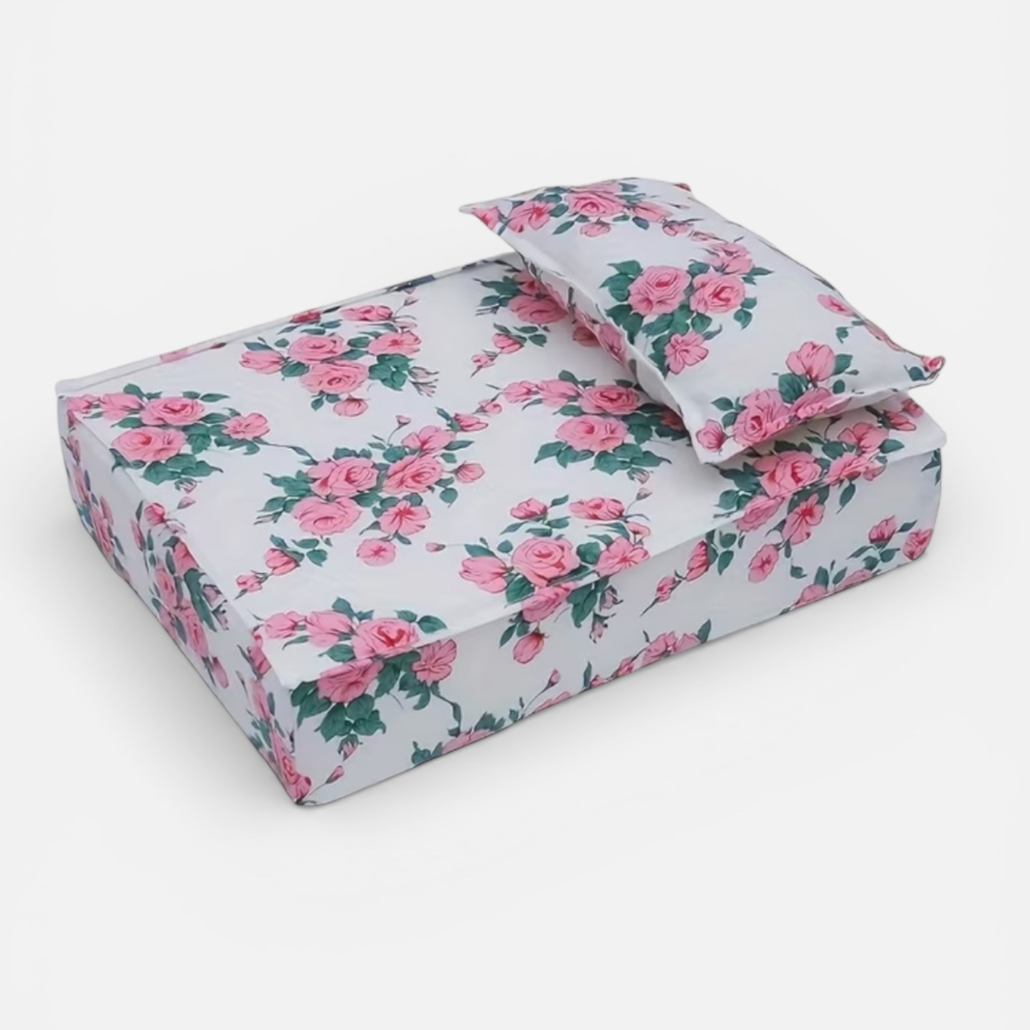 Ensemble Coussin & Matelas Floral pour Lapin