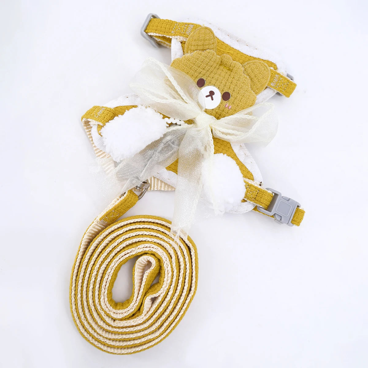 Adjustable Rabbit Harness with Leash – Princess Style Anti-Escape Strap