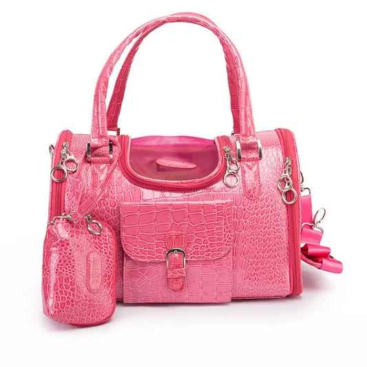 Portable Leather Rabbit Carrier – Travel Handbag for Small Pets