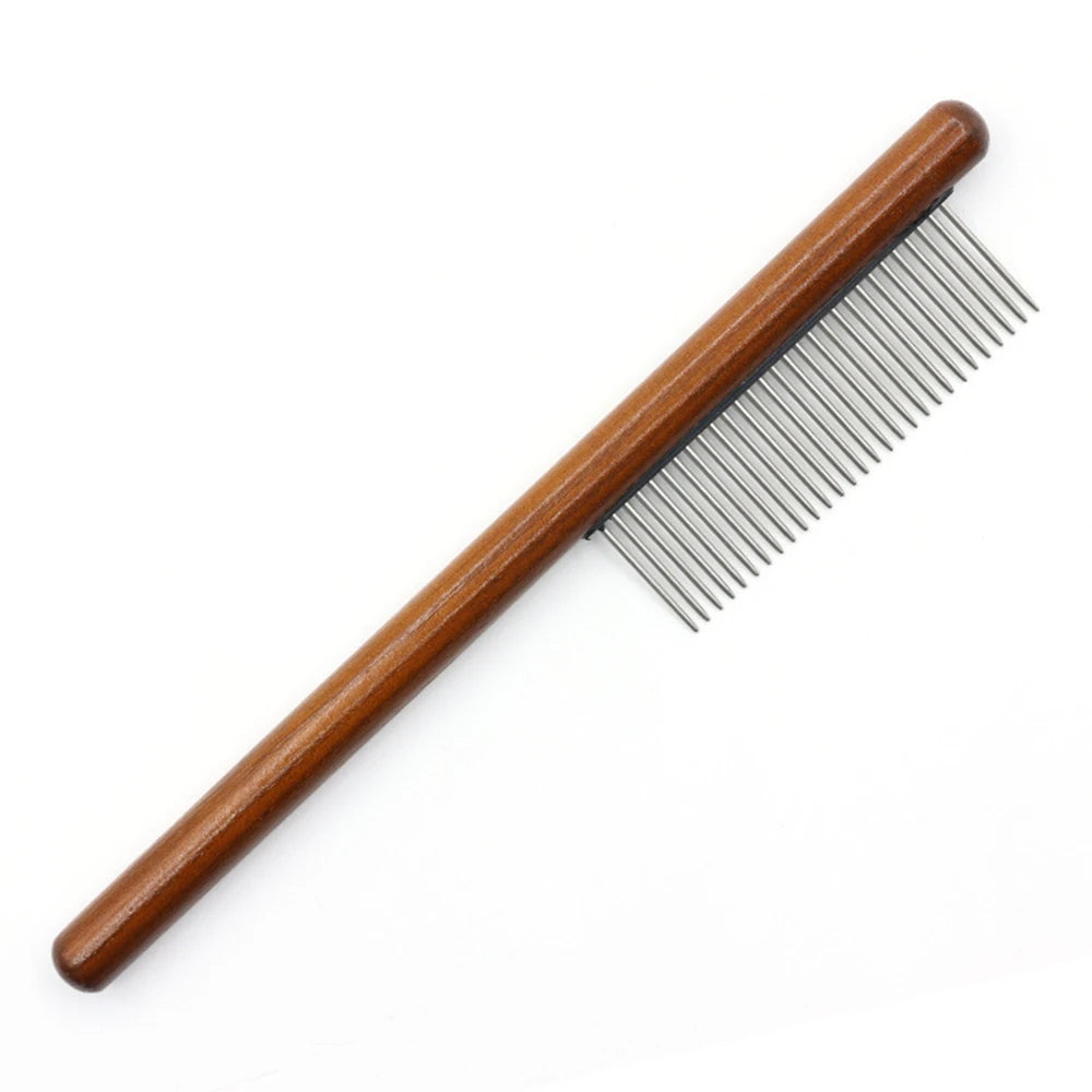 Peigne à aiguilles pour lapin – Brosse de toilettage en bois pour éliminer les poils morts et les nœuds