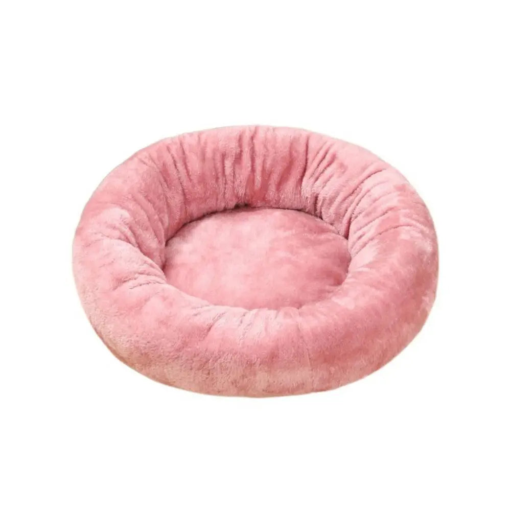 Lit rond en peluche pour lapin – Nid d'hiver doux pour petits animaux