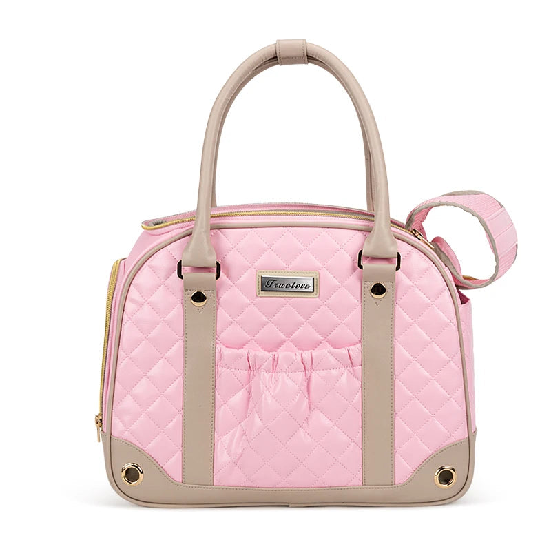 Pink fashion rabbit carri, portable travel handbag for small pets. Breathable, secure, and stylish designfor comfortable transport.