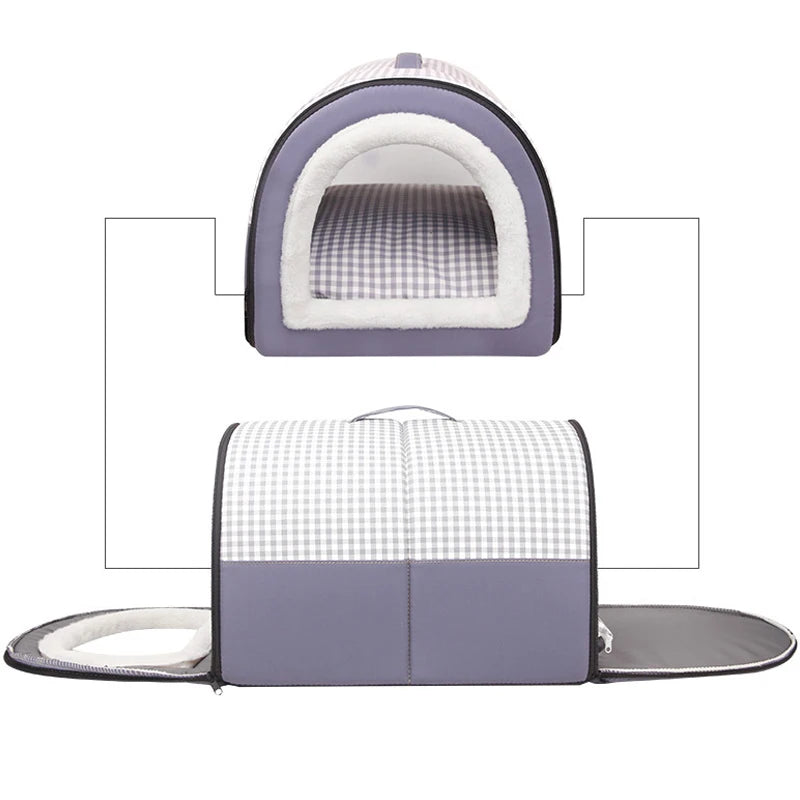 Soft Portable Rabbit Bed & House – Warm Foldable Shelter for Small Pets