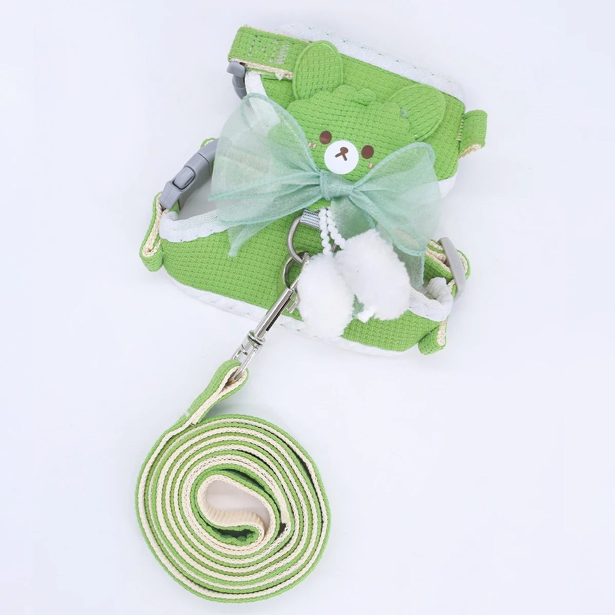 Adjustable Rabbit Harness with Leash – Princess Style Anti-Escape Strap