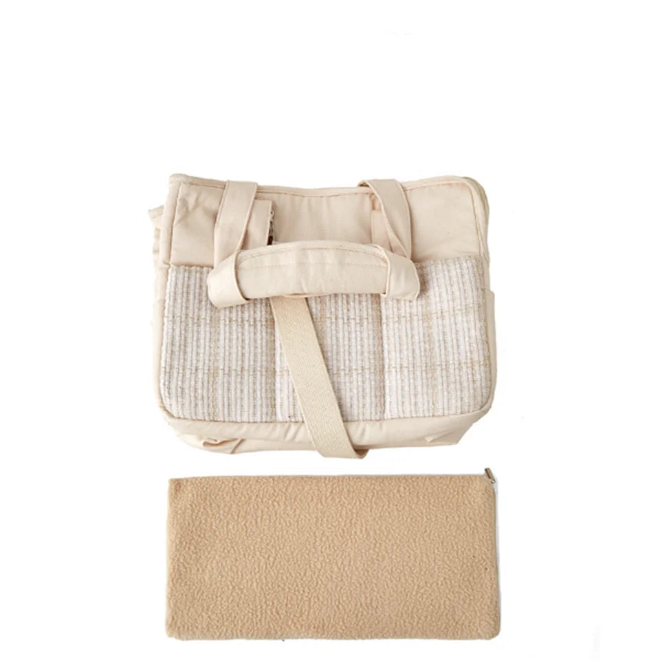 Sac de transport portable en toile pour lapin – Sac à bandoulière léger et respirant avec poche et tapis