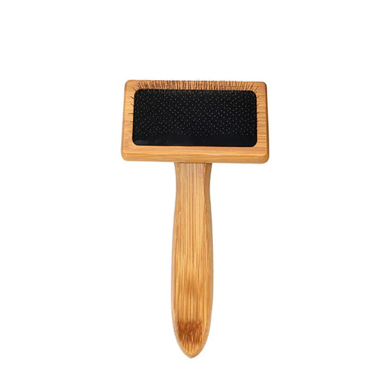 Brosse à lapin avec manche en bambou