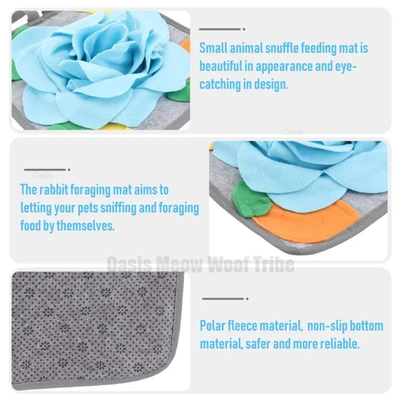Snuffle Mat for Rabbits - Interactive Foraging & Feeding Toy