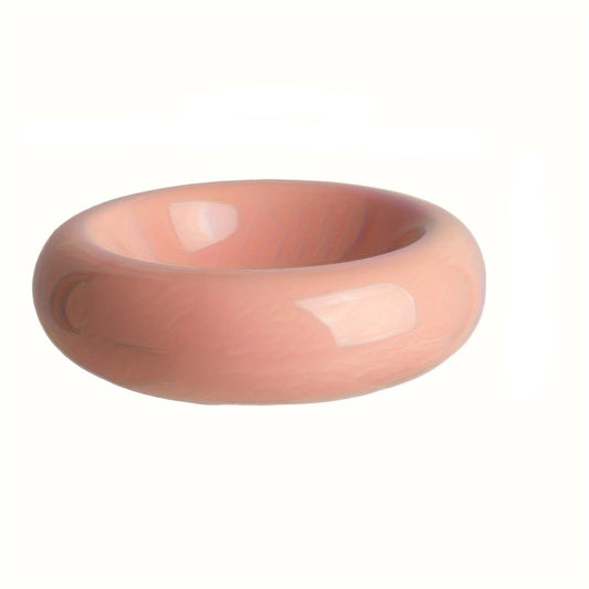 Ceramic Rabbit Bowl – Non-Slip Donut Shape Pet Dish for Small Animals
