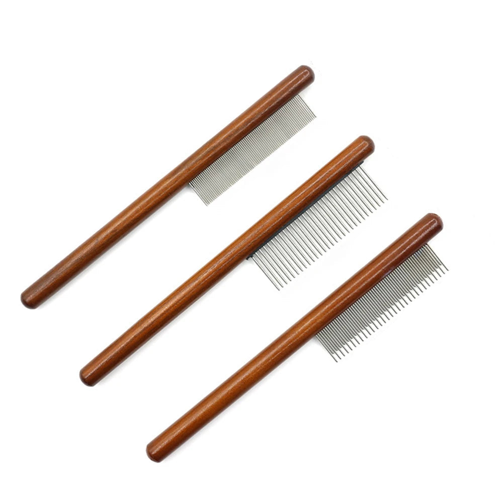 Peigne à aiguilles pour lapin – Brosse de toilettage en bois pour éliminer les poils morts et les nœuds